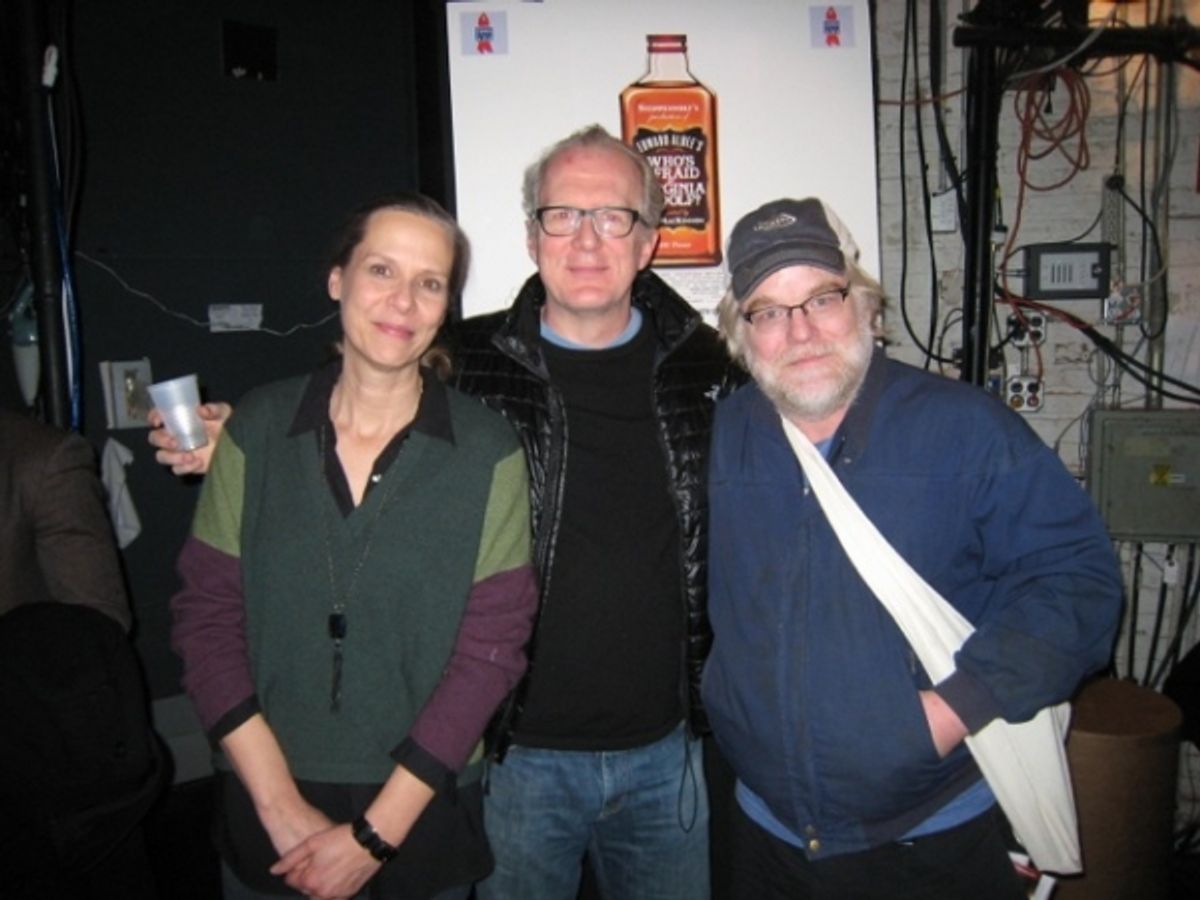 Philip Seymour Hoffman and the Cast of WHO'S AFRAID OF VIRGINIA WOOLF? at 
