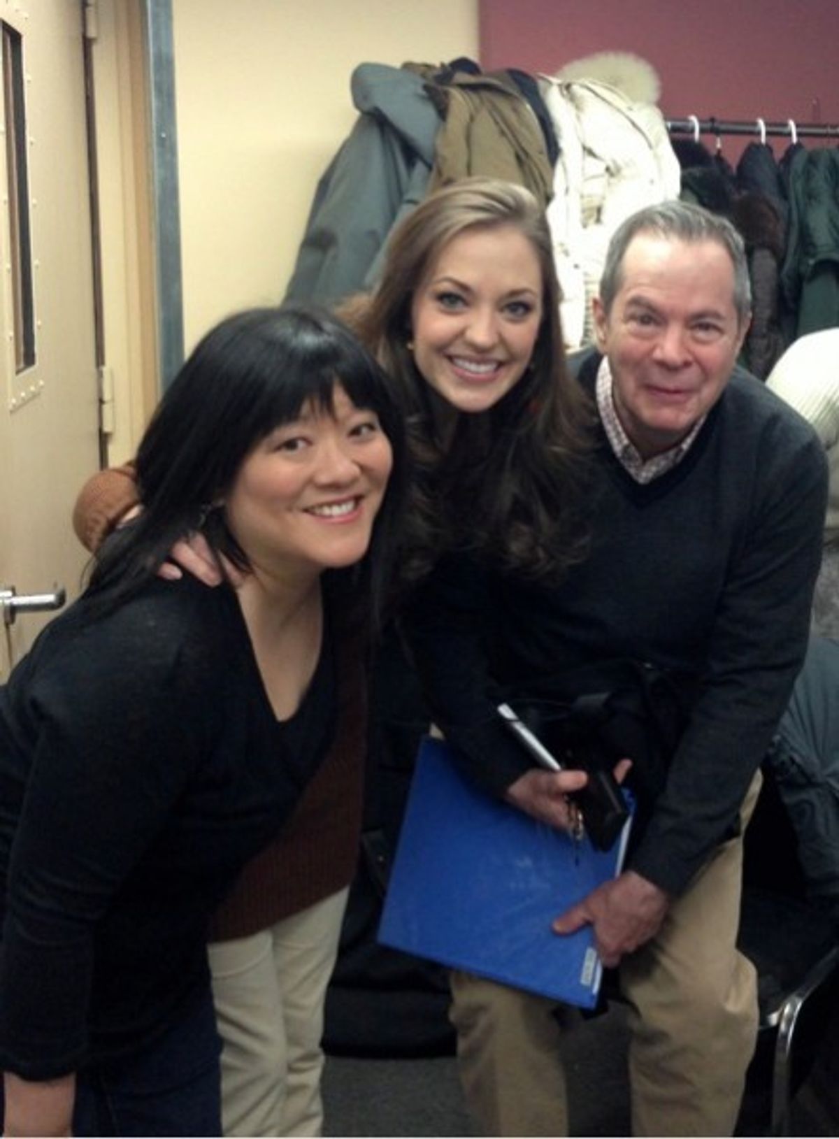 Ann Harada, Laura Osnes, and Peter Bartlett at 