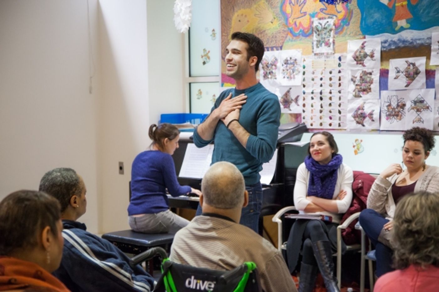 Photo Flash: Cast from Broadway's EVITA Joins Forces with Sing For Your Seniors  Image