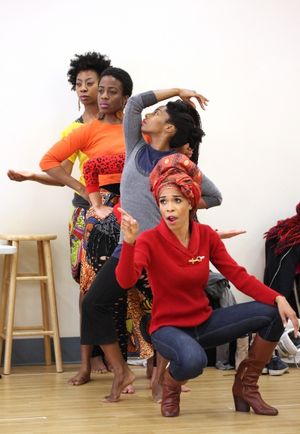 Michelle Williams with ensemble @ BroadwayWorld Michelle Williams with ensemble Photo
