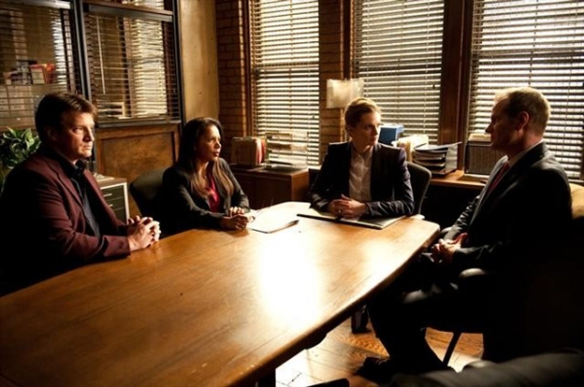 NATHAN FILLION, PENNY JOHNSON JERALD, STANA KATIC, JACK COLEMAN at 