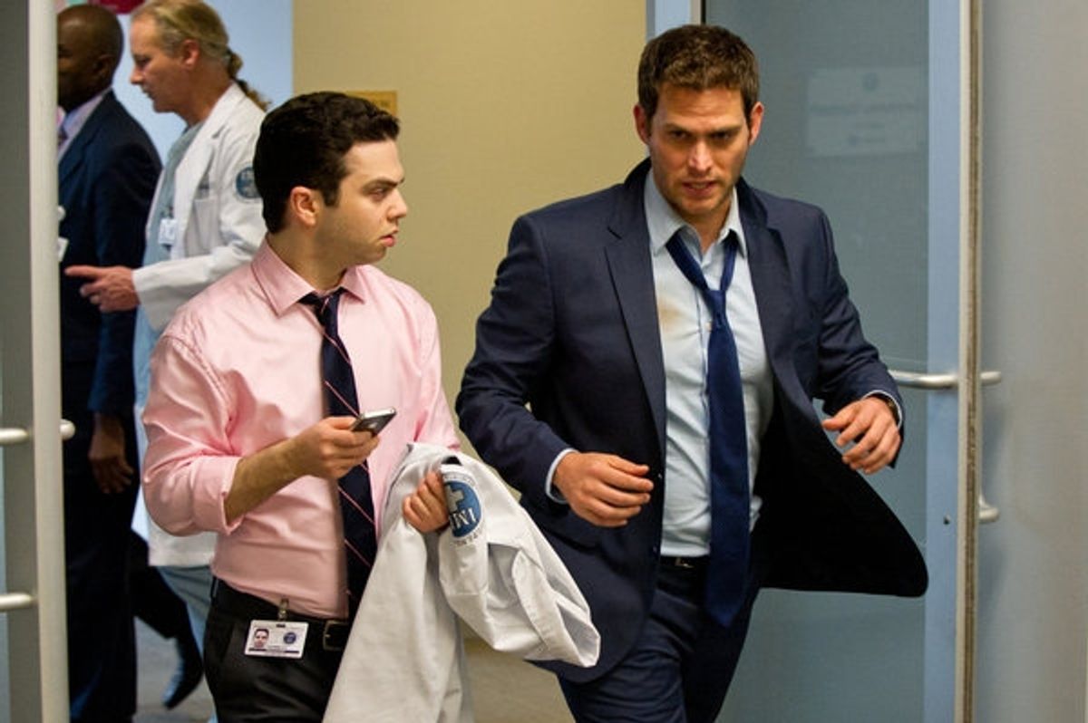 Samm Levine, Steven Pasquale at 