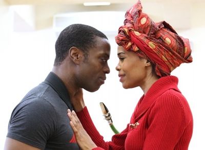 Michelle Williams & Adesola Osakalumi. Photo Credit: Walter McBride
 Photo
