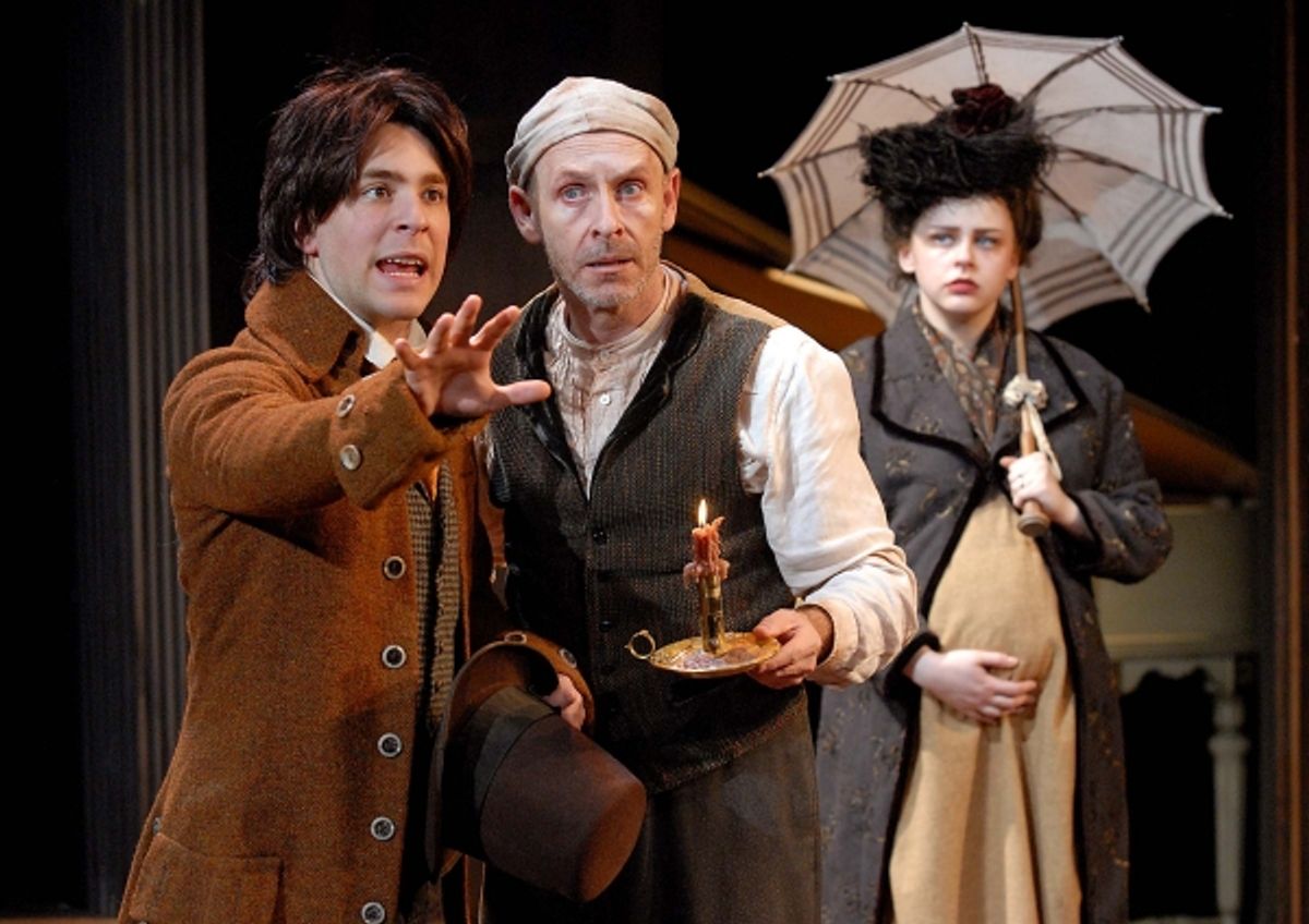 Andrew Iacovelli is Mozart, Ed Shea is Salieri, and Valerie Westgate is Constanze at 
