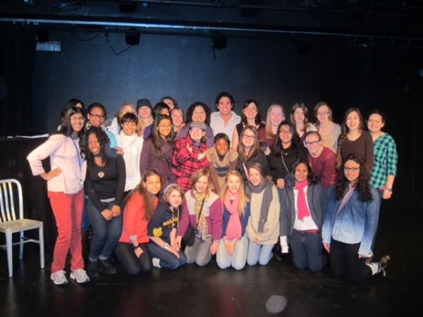 Fulmore Middle School girls' choir with Adam Jacobs, Jacque Carnahan, Barbara Anselmi Photo