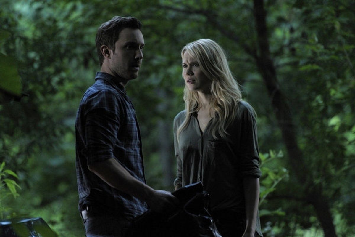 Sam Huntington, Kristen Hager at 