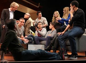 Playwright Paul Downs Colaizzo & Director David Cromer, Blake West, Will Cantler with Evan Jonigkeit, David Hull, Aleque Reid, Matt Lauria, Zosia Mamet, Lauren Culpepper & Kobi Libii @ BroadwayWorld Playwright Paul Downs Colaizzo & Director David Cromer, Blake West, Will Cantler with Photo
