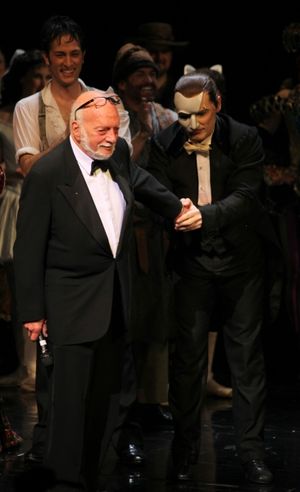 Hal Prince, Kyle Barisich & Hugh Panaro Photo
