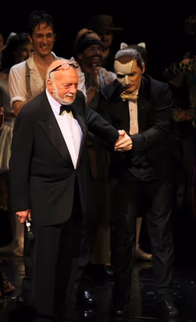 Hal Prince, Kyle Barisich & Hugh Panaro Photo