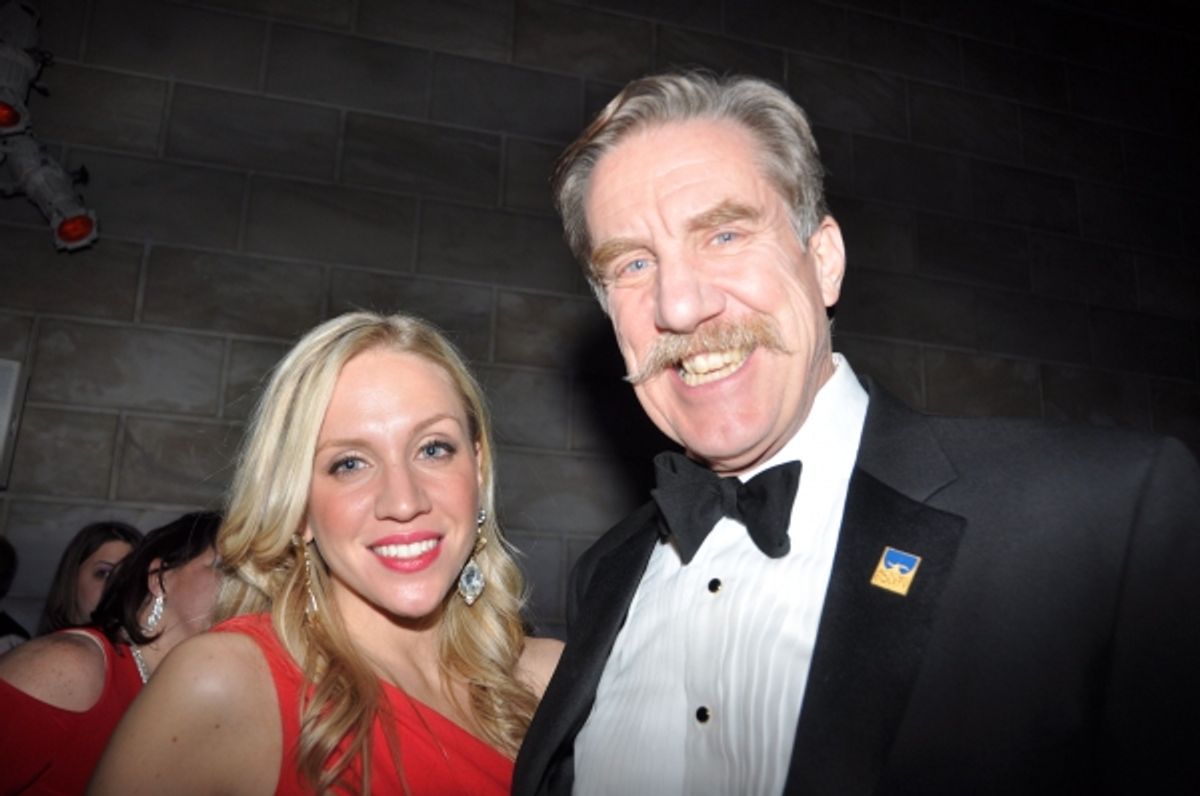 Nick Wyman and his daughter Caitlin
 at 