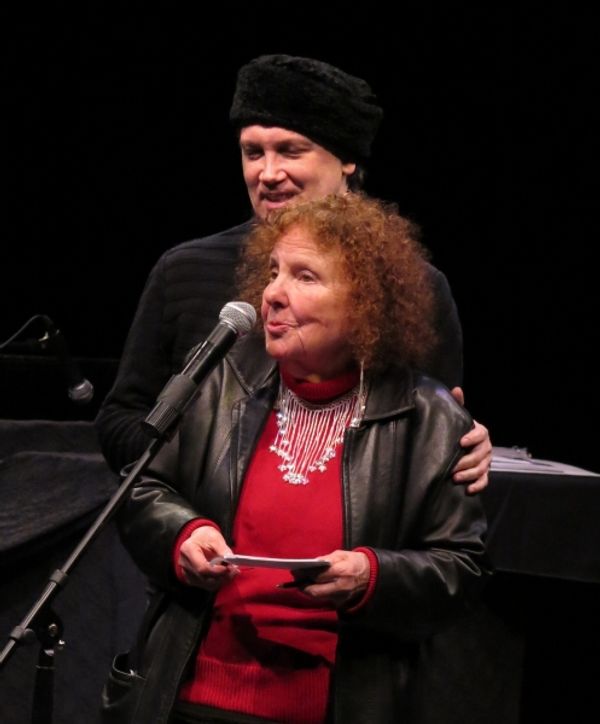 Theater for the New City's Executive Artistic Director Crystal Field and playwright/a Photo