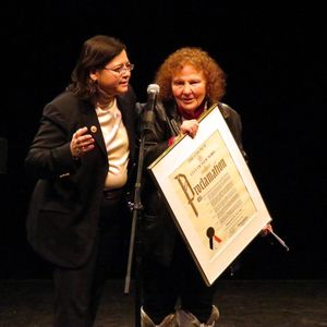 David Amram (left) plays a duet with his son, Adam Amram (right).  Photo by Adele Bos Photo