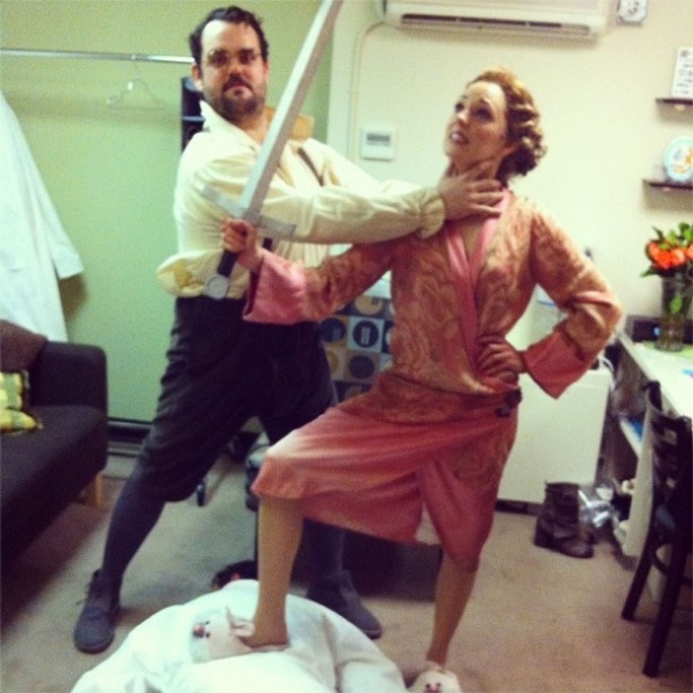 Photo Flash: Saturday Intermission Pics, Jan 26, Part 2 - CINDERELLA's First SIP, EVITA's Saucy 'End' Credit and More!  Image