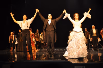 Kyle Barisich, Hugh Panaro and Sierra Boggess
 Photo