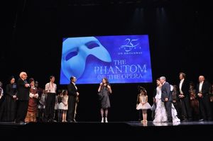Hal Prince, Kyle Barisich Hugh Panaro, Sarah Brightman, Sierra Boggess and Cameron Ma Photo