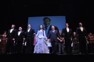 John Owen Jones, Hal Prince, Hugh Panaro, Sierra Boggess, Cameron Mackintosh, Ramin K Photo