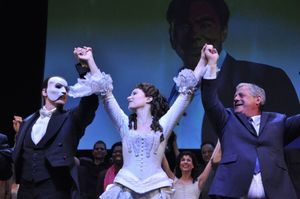 Hugh Panaro, Sierra Boggess and Cameron Mackintosh
 Photo