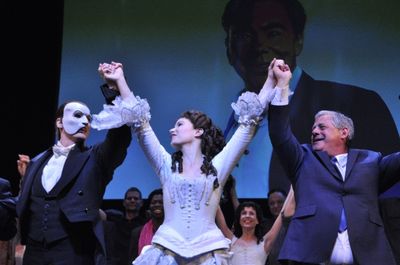 Hugh Panaro, Sierra Boggess and Cameron Mackintosh
 Photo