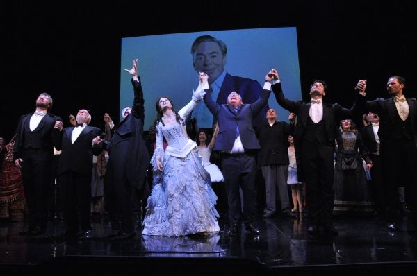 John Owen Jones, Hal Prince, Hugh Panaro, Sierra Boggess, Cameron Mackintosh, Ramin K Photo