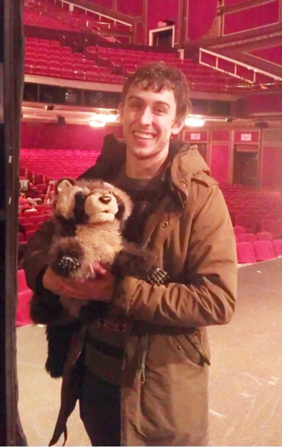 Willy, the raccoon, after his Broadway Debut! at 