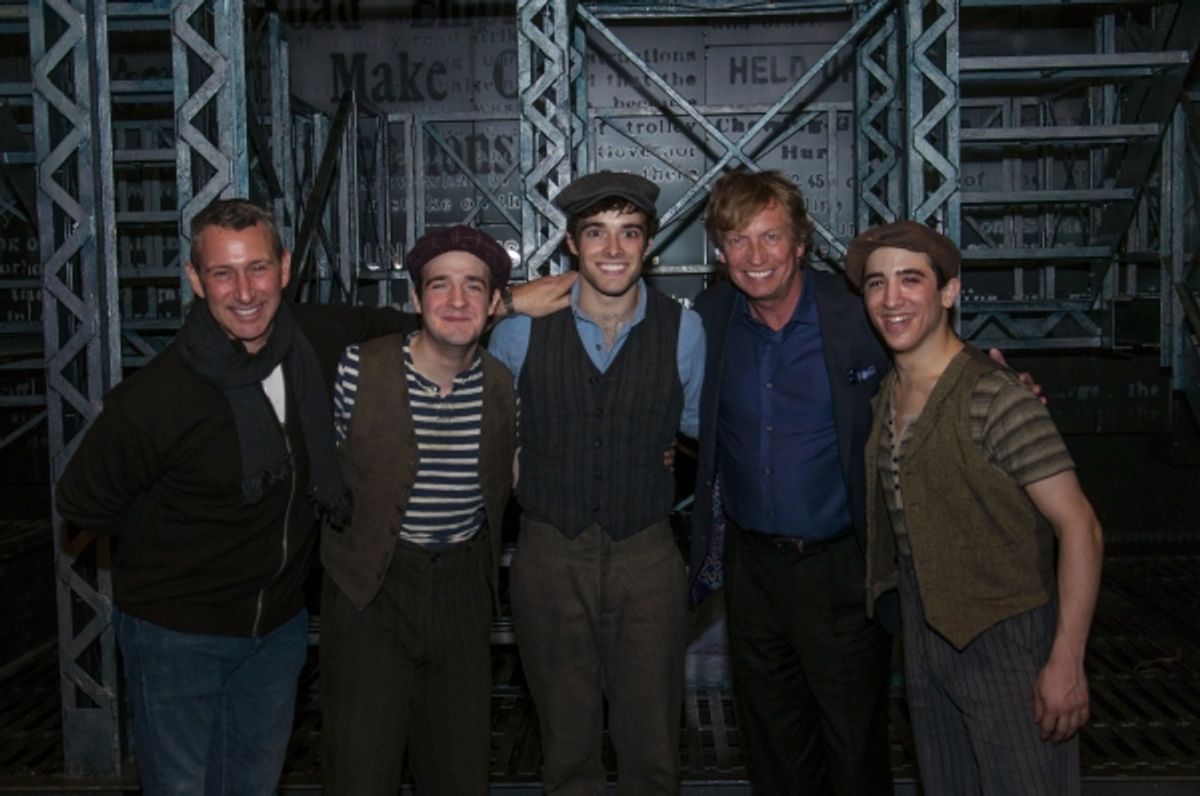 Adam Shankman, Evan Kasprzak, Corey Cott, Nigel Lithgoe, Jess LeProtto at 