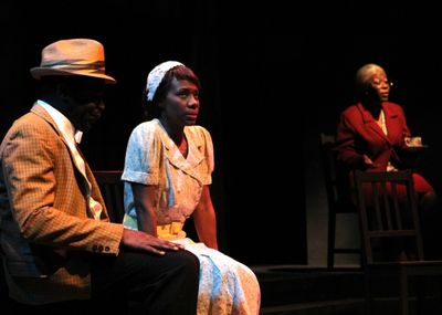 Elder Nellie (played by Greta Oglesby) remembers meeting her first husband Clyde Ston Photo