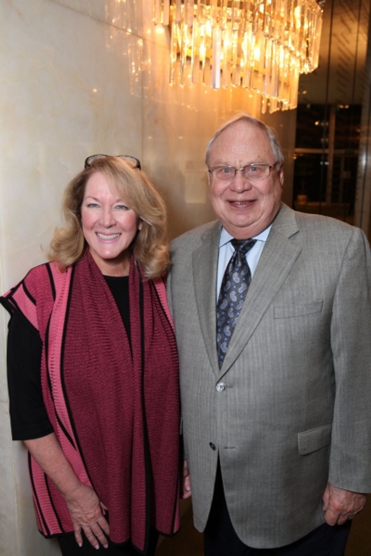 From left, Debi Bishton and Norris Bishton pose after a staged reading of 'Enter Laughing, The Musical' to benefit Center Theatre Group at the Mark Taper Forum on Monday, January 28, 2013 in Los Angeles, Calif. (Photo by Ryan Miller/Capture Imaging) at 