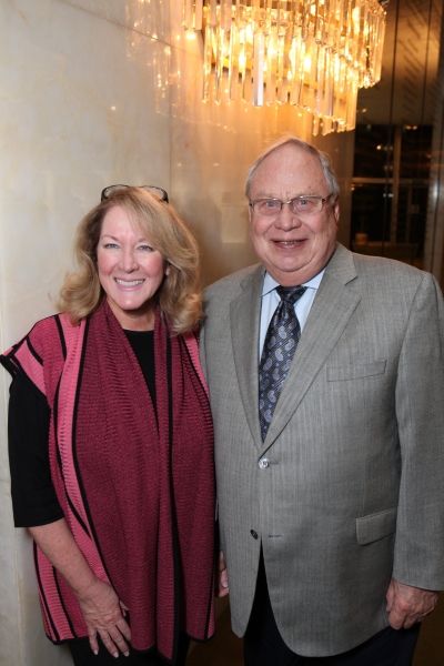 From left, Debi Bishton and Norris Bishton pose after a staged reading of "Enter Laug Photo