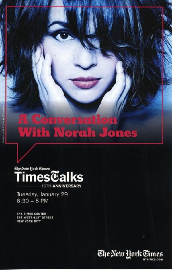 TimesTalks Conversation with Nora Jones & Jon Pareles Photo