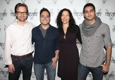 Stephen Barker Turner, Playwright Rajiv Joseph, Director Giovanna Sardelli & Babak Ta Photo