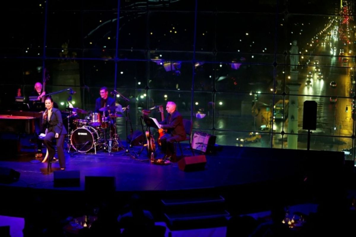 John Miller (bass), Lea Salonga, Dave Ratajczak (drums), Jack Cavari (guitar) at 