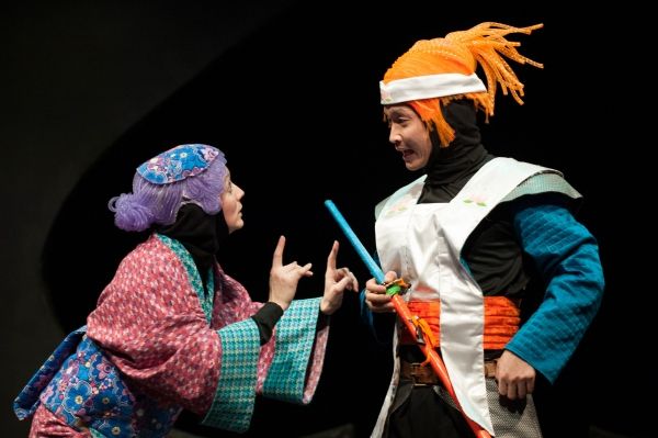 Tia Shearer as Old Woman and Jacob Yeh as Momotaro Photo