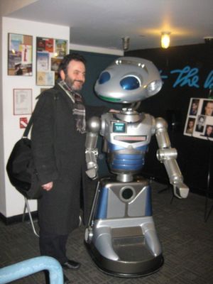 Director Eric Parness with Robot Millenna @ BroadwayWorld Director Eric Parness with Robot Millenna Photo