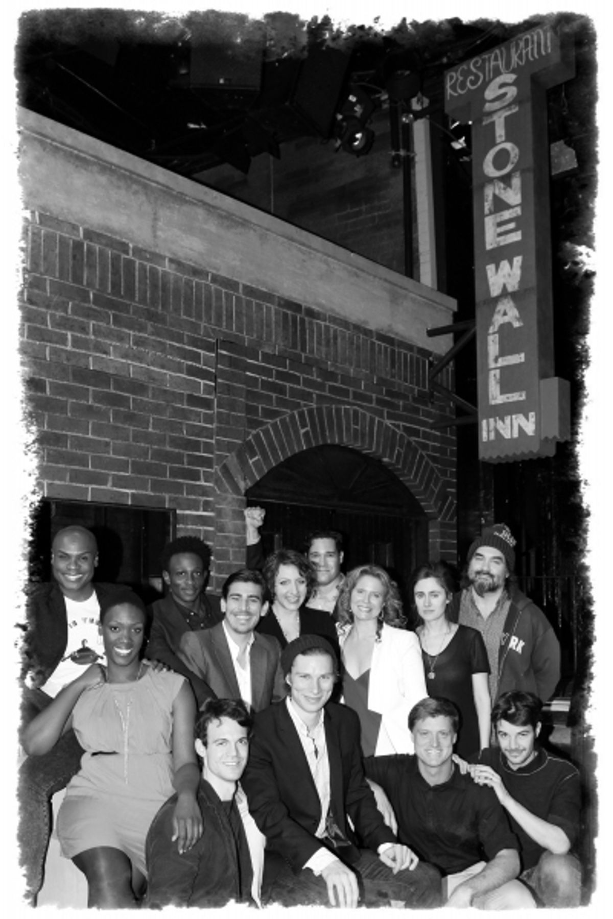 The Ensemble cast (L to R): Nathan Lee Graham, Carolyn Michelle Smith, Gregory Haney, Jonathan Mastro, Ben Diskant, Rania Salem Manganaro, Nick Baily, Matthew Greer, Jessica Dickey, Sean Allan Krill, Indigo Street, Ray Rizzo & Arturo Soria attending the m at 