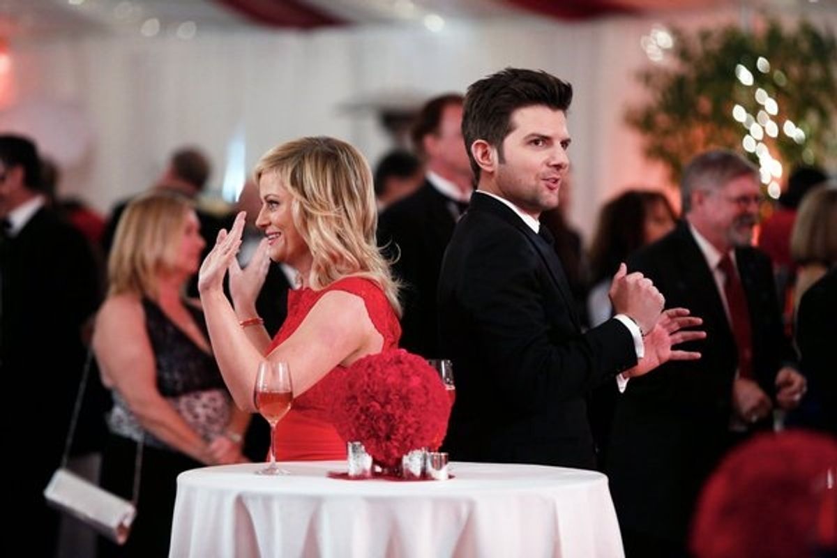 Amy Poehler, Adam Scott at 