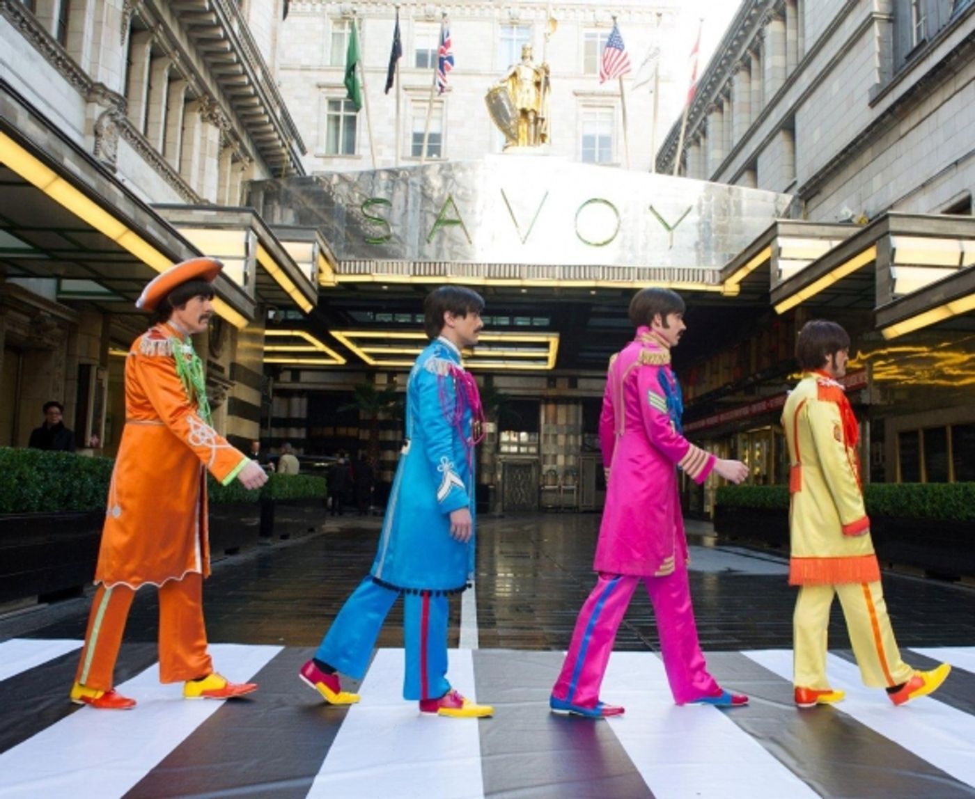 Photo Flash: Cast of West End's LET IT BE Recreates 'Abbey Road' Album Cover  Image