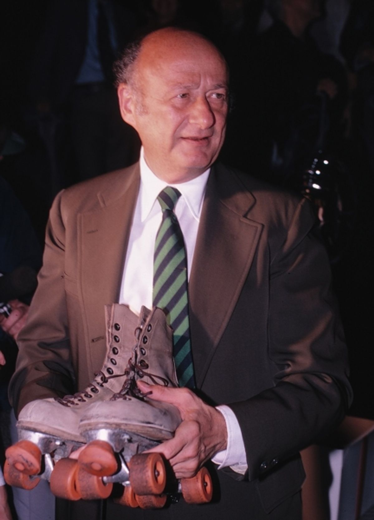 Ed Koch with Roller Skates in New York City. 1981 at Remembering Mayor Ed Koch