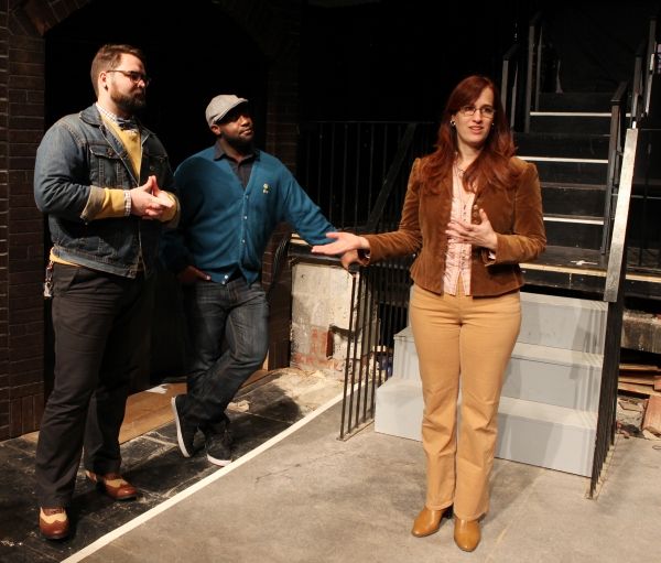 Eric Hoff (Director), Ike Holter (Playwright) & Lauren Helpern (Scenic Design)  Photo