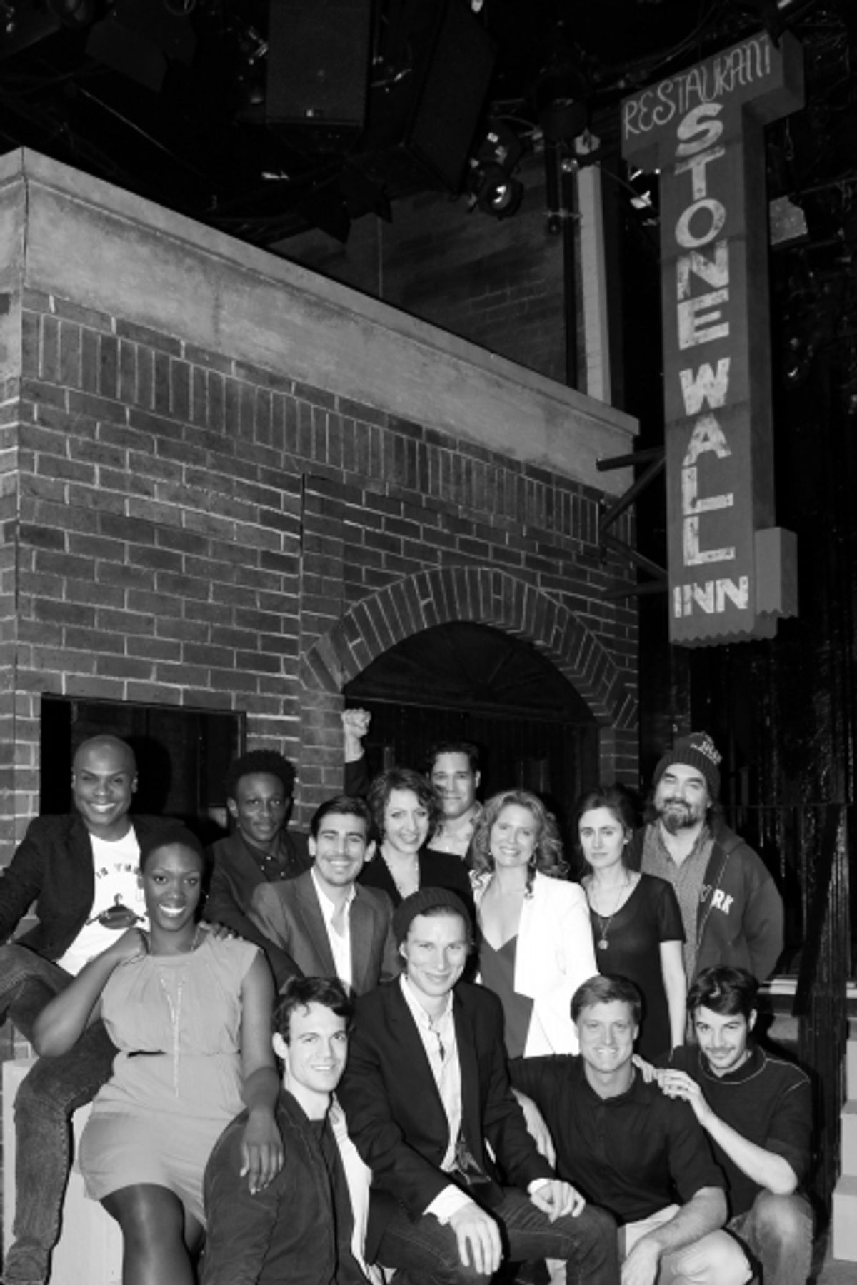 The Ensemble cast (L to R): Nathan Lee Graham, Carolyn Michelle Smith, Gregory Haney, Jonathan Mastro, Ben Diskant, Rania Salem Manganaro, Nick Bailey, Matthew Greer, Jessica Dickey, Sean Allan Krill, Indigo Street, Ray Rizzo & Arturo Soria  at 