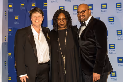 Jo Doyle, Whoopi Goldberg, John Rivers
 Photo