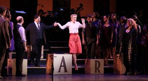 Danny Rutigliano, Erin Dilly, Emily Skinner & Ensemble Cast during the Curtain Call as former congressman Barney Frank makes his stage debut in 'Fiorello!', the opening musical of New York City CenterÃ'•s Encores! 20th Anniversary season on 2/2/2013 @ BroadwayWorld Danny Rutigliano, Erin Dilly, Emily Skinner & Ensemble Cast during the Curtain Call a Photo