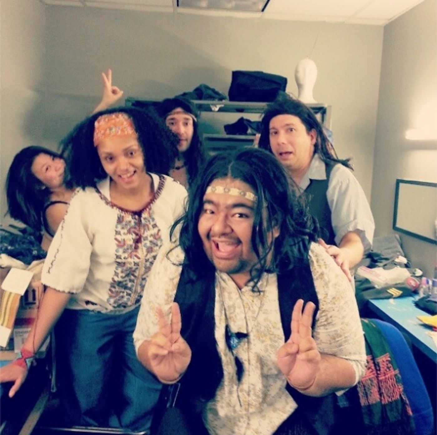 Photo Flash: Saturday Intermission Pics, Feb 2, Part 2 - CINDERELLA's Stepsisters, MORMON Wigs, HAIR & More!  Image