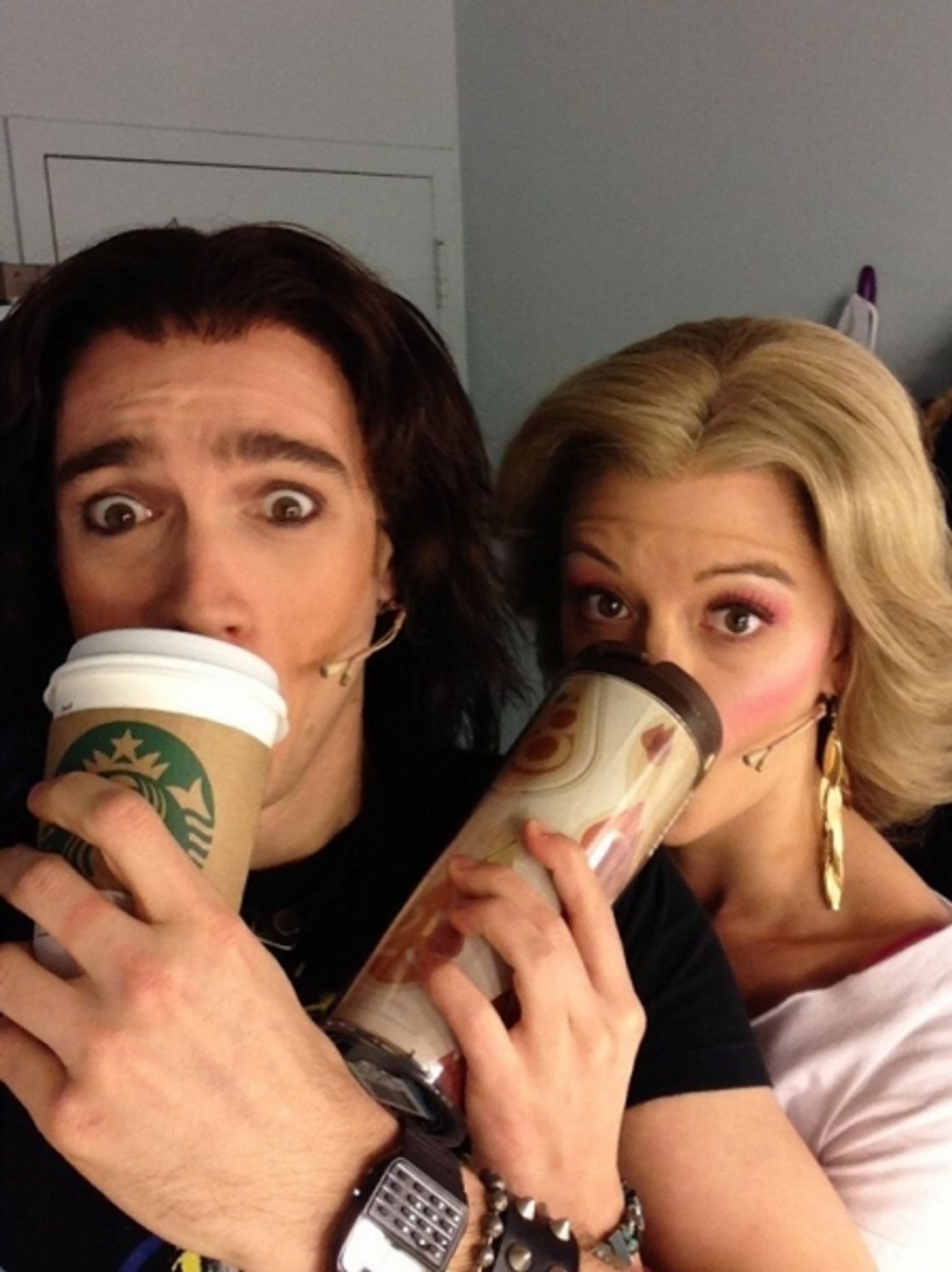 Photo Flash: Saturday Intermission Pics, Feb 2, Part 2 - CINDERELLA's Stepsisters, MORMON Wigs, HAIR & More!  Image