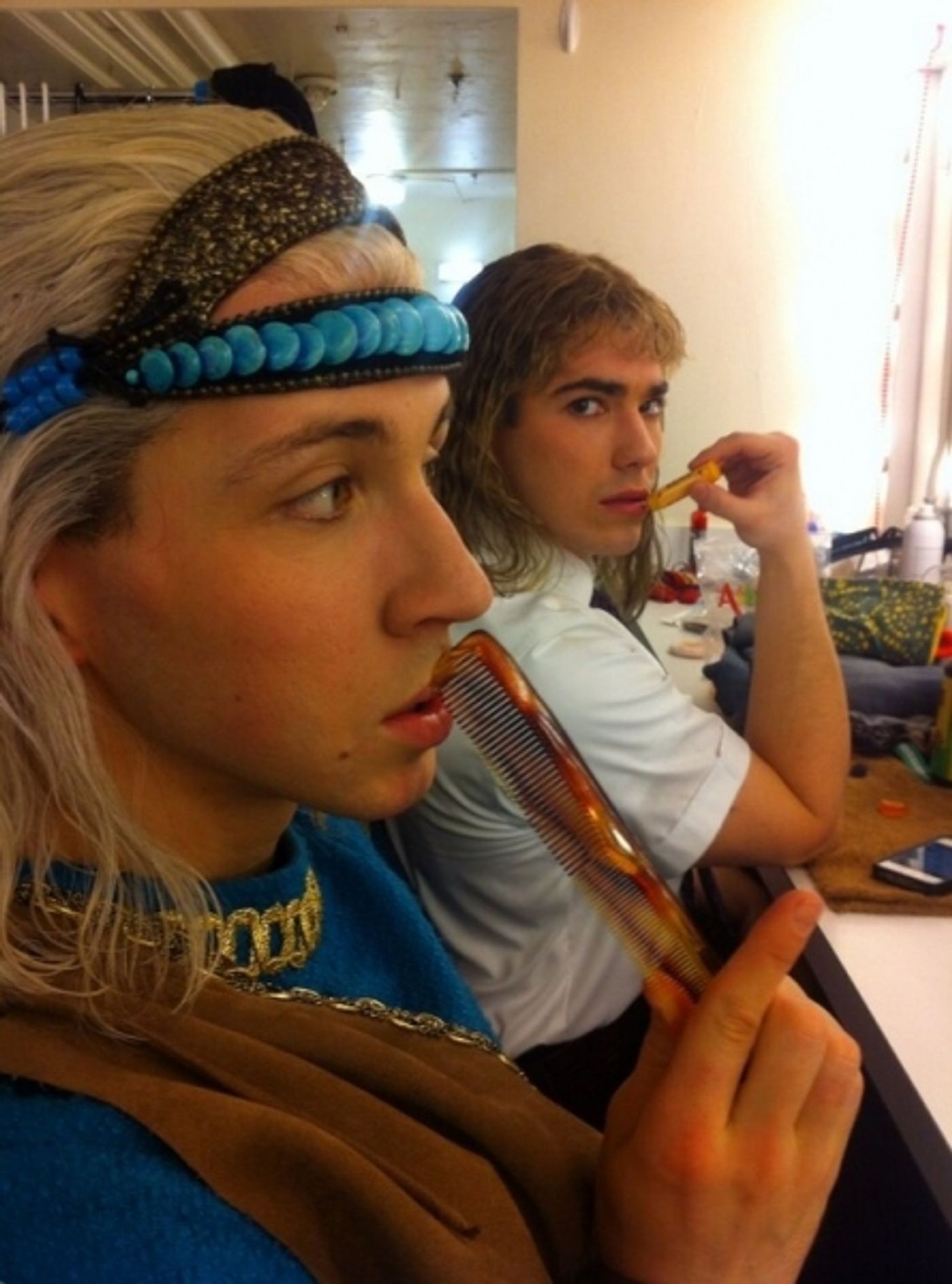 Photo Flash: Saturday Intermission Pics, Feb 2, Part 2 - CINDERELLA's Stepsisters, MORMON Wigs, HAIR & More!  Image