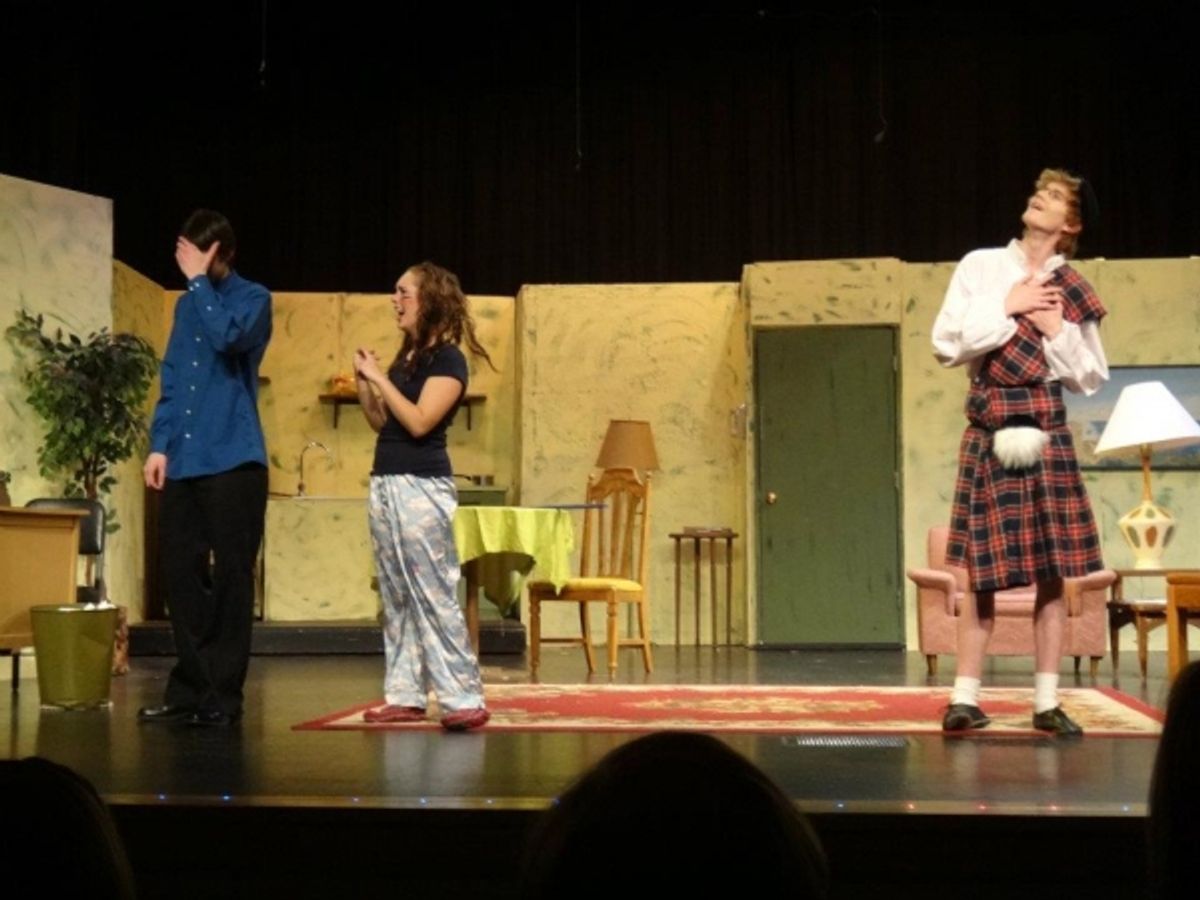 Dion, Katie, Andrew Spurlock in MIXED NUTS at 