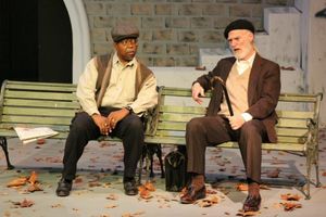 Midge (Sedric Willis) and Nat (John Stevens). @ BroadwayWorld Midge (Sedric Willis) and Nat (John Stevens). Photo
