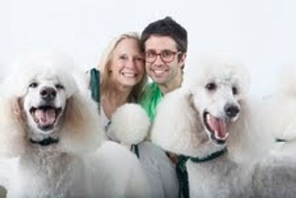 Karen LeFrak, Chase Brock and Puppies Photo