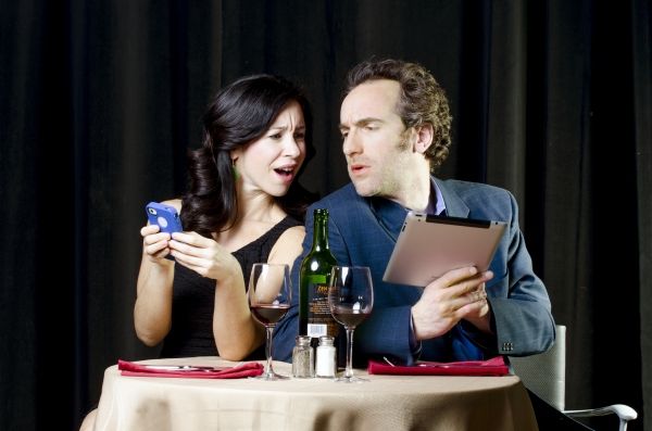 Robin Abramson as Annabelle and Gregory Johnstone as Jeff Photo