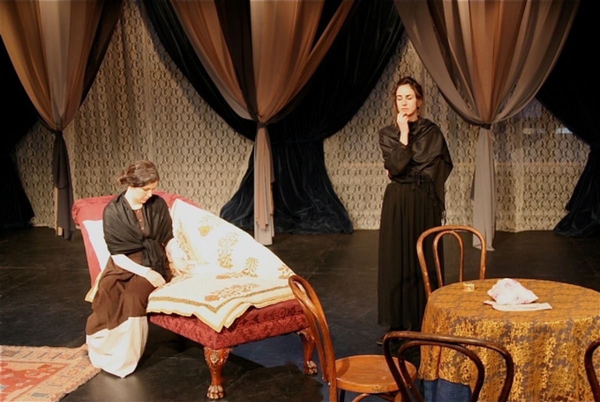 Masha (Gina Leon) and Paulina (Dana Mazzenga) at 