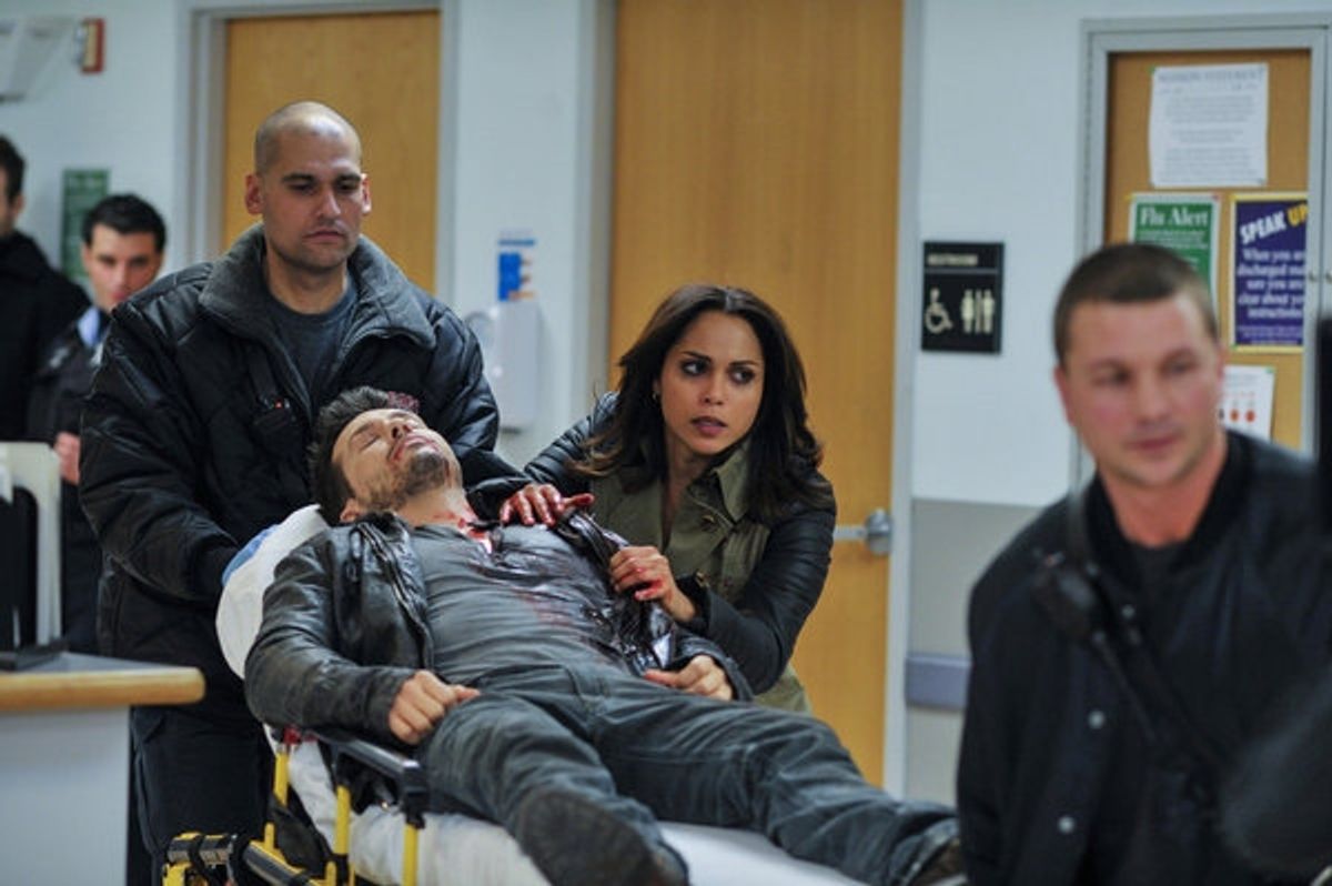 Jon Seda, Monica Raymund at 